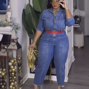 Classic Blue Denim Women's Jumpsuit